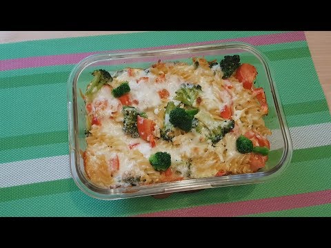 Видео рецепт Запеканка из макарон с брокколи