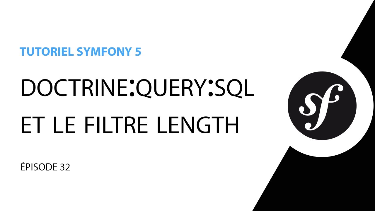 Tutoriel Symfony 5 - 32 - La commande doctrine:query:sql - YouTube