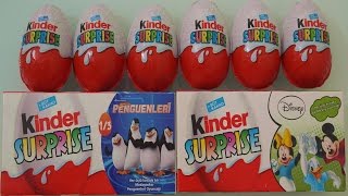 Kinder Sürpriz Yumurta Açımı | Madagasgar Penguenleri ve Disney Kinder Surprise Eggs