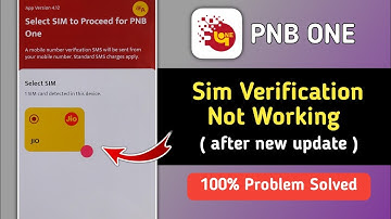 Fix PNB ONE App Sim Verification Problem | Fix PNB ONE App Login Problem | PNB ONE Registration
