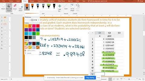 Binomial Probability Distributions Examples using Minitab