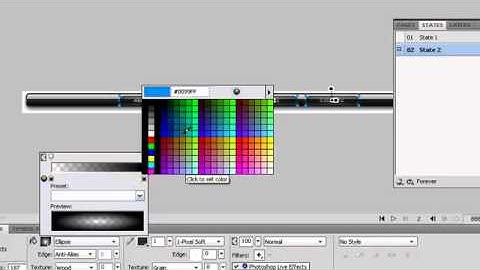 Adobe Fireworks CS4 CS5 Active Web Site layouts Tutorial  - Custom Menus