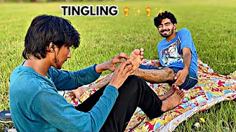 ASMR FEET & LEG TINGLING MASSAGE FOR RELAX BY YOUNG BARBER | FOOT REFLEXOLOGY MASSAGE | LEG MASSAGE