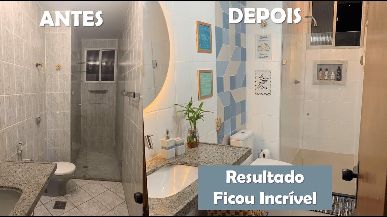 TRANSFORMANDO BANHEIRO ANTIGO GASTANDO POUCO - Pintura de Azulejo com ...