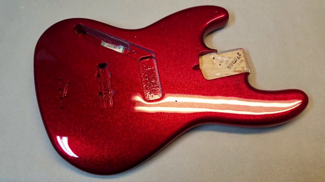 Red Metal Flake (Sparkle) Bass Finish GuitarPaintGuys YouTube