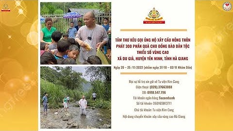 TÂM THƯ KÊU GỌI ủng hộ Xây Cầu Nông Thôn & phát Quà cho Đồng Bào dân tộc thiểu số Vùng Cao Hà Giang.