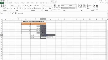 SumProduct Function in Excel for Beginners