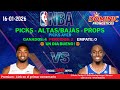 MIS 3 PARTIDOS 🏀 PRONOSTICOS NBA HOY 🏀 6 PICKS GRATIS 🏀  16-01-2026 #NBA #PICKS #PARLEY #PROPS 🔥🏀🔥