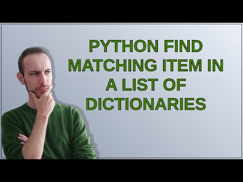 Python Find matching item in a list of dictionaries
