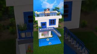 I Built a Beautiful Miniature Villa with a Pool for a Cute Couple! 🏡💙|Miniature Craft ASMR