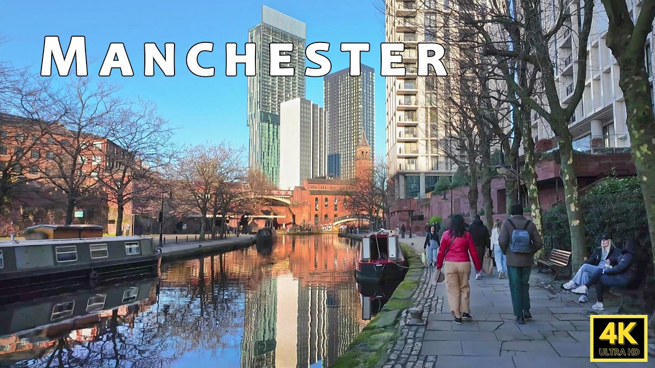 🇬🇧 Relaxing walk from Castlefield to St Peter's Square via Deansgate Manchester UK