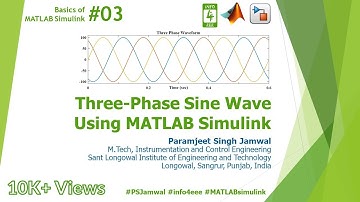 Three Phase Sine Wave Using MATLAB Simulink #03 | Basics | Paramjeet Singh Jamwal | INFO4EEE