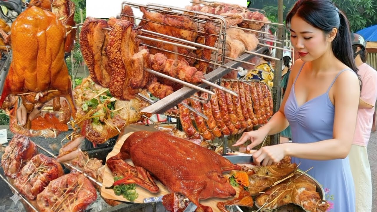 This street sells the best grilled meats, roast duck, grilled fish and crispy-skinned pork belly.