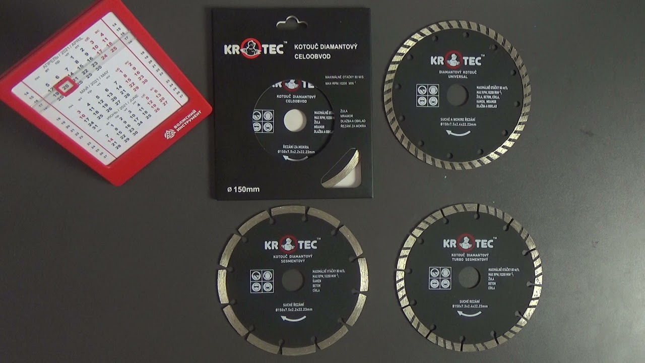 Диски алмазные торговой марки Krotec Чехия