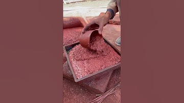 Amazing Process of Making Red Tuff Tile #amazingmakingvideo #satisfying