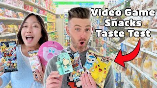 Japanese Video Game Snacks Taste Test VLOG - Super Kit & Krysta 64