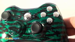 Hydro Green Tiger Modded Xbox 360 Controller Exclusively from GamingModz.com
