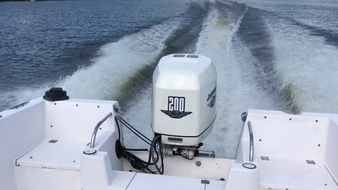 1991 Grady White 204c Overnighter 2000 Johnson 200 Hp 2 Stroke Youtube