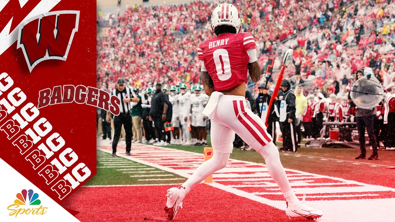 Wisconsin's Tyrell Henry hauls in toe-tap touchdown amid career day | Big Ten on NBC Sports