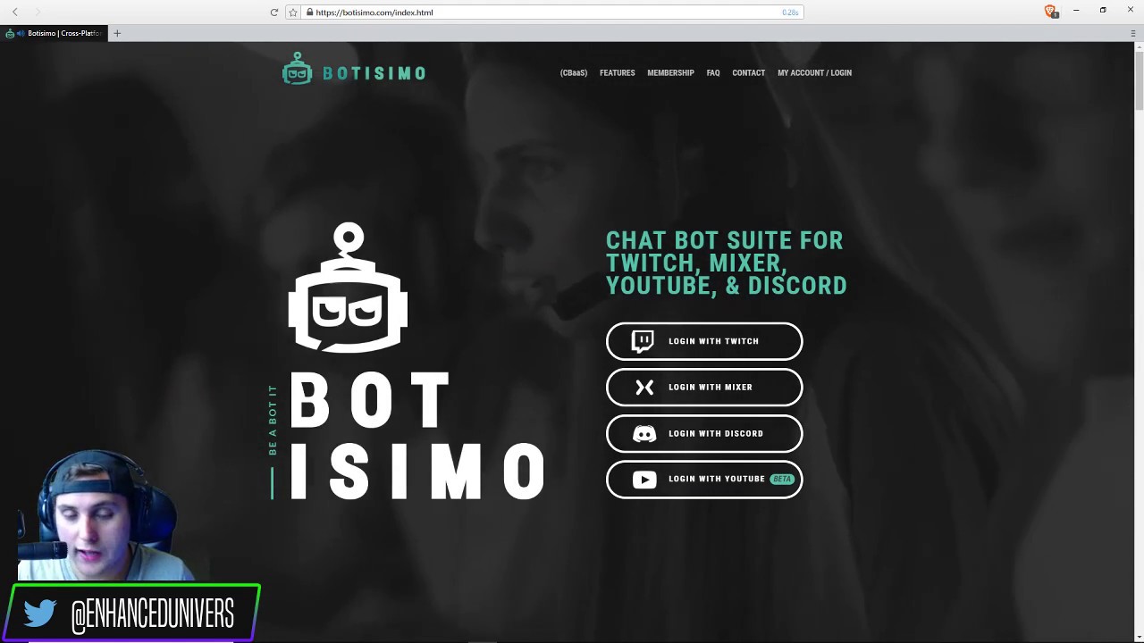 Botisimo A Chat Bot For Multiple Platforms Twitch Youtube Mixer And Discord Youtube