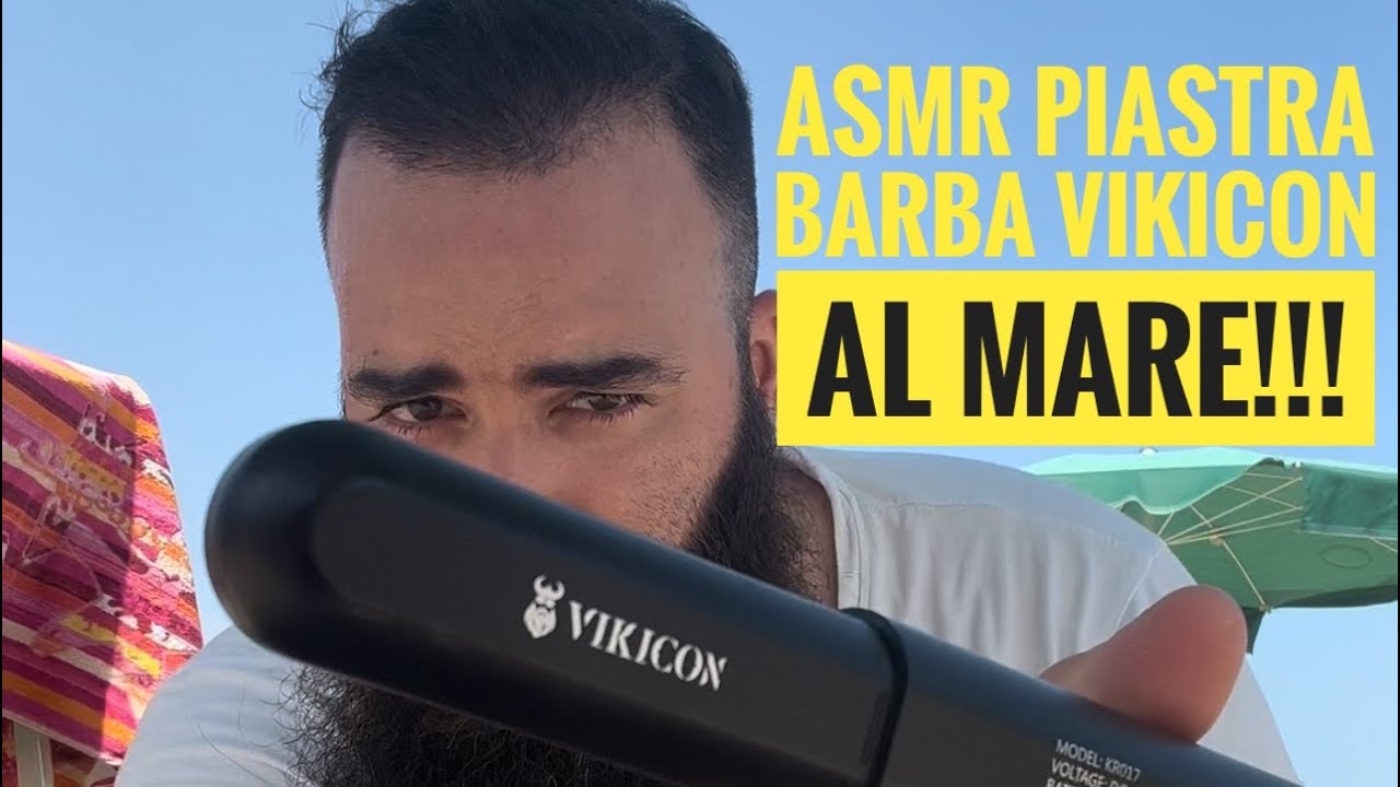 ASMR PIASTRA PER BARBA VIKICON AL MARE!!! 🏖️🧔🏻‍♂️ #asmrvideo