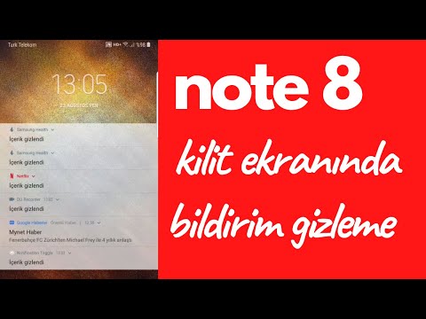 Video: Kilit ekranı Not 8'deki mesajları nasıl gizlerim?