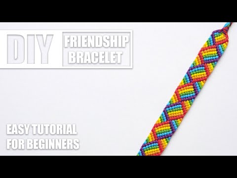 Rainbow Stripes Weave Braid Macrame Friendship Bracelets | Easy Tutorial for Beginner