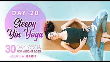 Yin Yoga for Deep Sleep ♥ Relaxation, Pain Relief, Stretch, 30 Mins | 30 Day Yoga Julia Marie Day 20