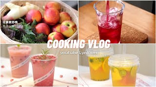 [DualSub] ASMR - 11 Fruity Drinks to Sip This Summer ~ Cherry blossom soda, Perilla peach tea, Juice