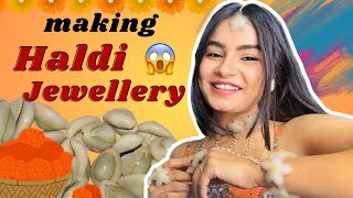 DIY Jewelry Set for Haldi😱 #crafteraditi #youtubepartner #shorts #diyjewelry ​⁠