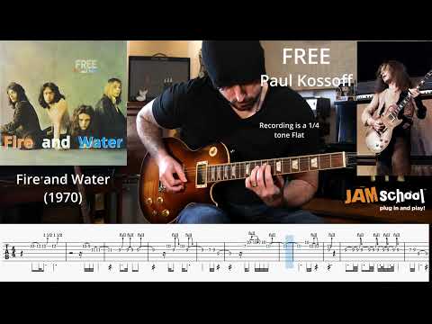 Free Fire and Water Paul Kossoff Guitar Solo with TAB