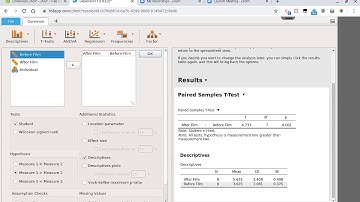 one vs two tail in JASP