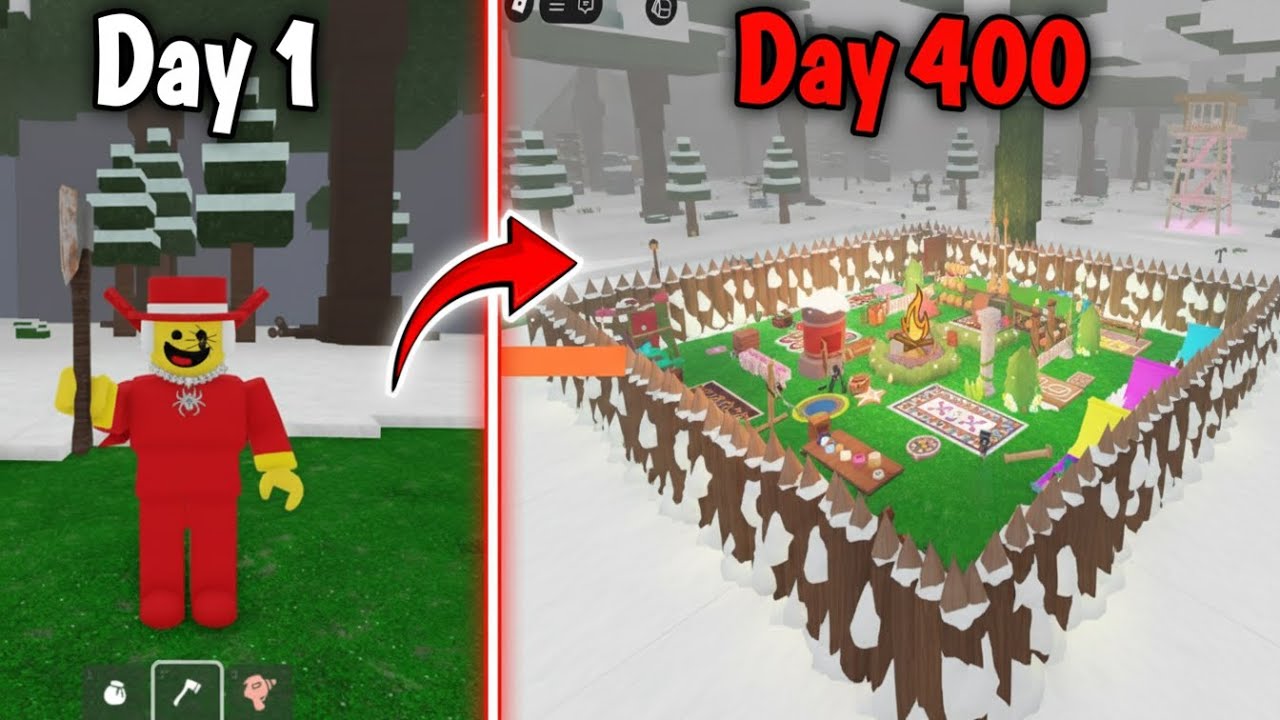 ✨ 300 Days SOLO to Build a Magical FAIRY Base 🧚‍♀️ | 99 Nights in the Forest 🌲 | Roblox (4K)