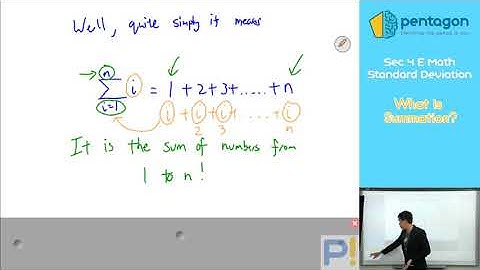 Secondary 4 - E Maths - Standard Deviation - Video 0 - What is Summation?