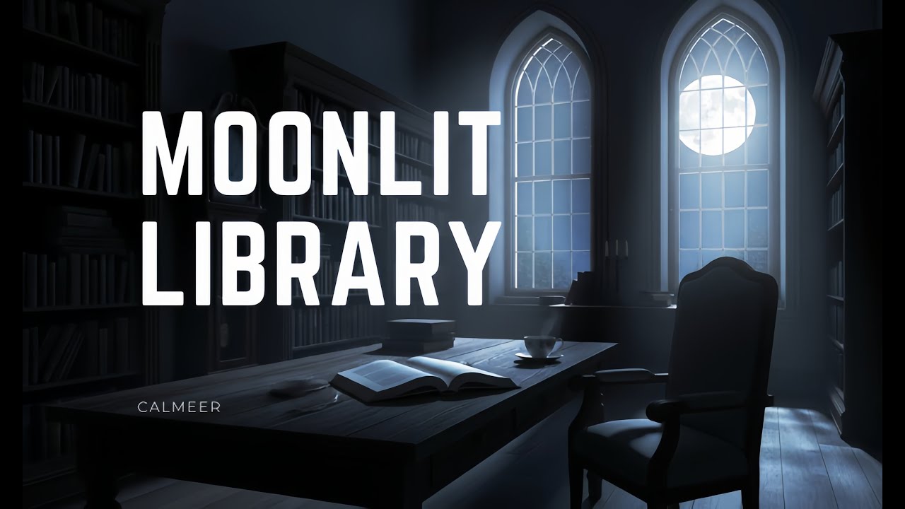 Moonlit Library Whispers – Deep Sleep Ambient | 1 Hours Deep Sleep ...