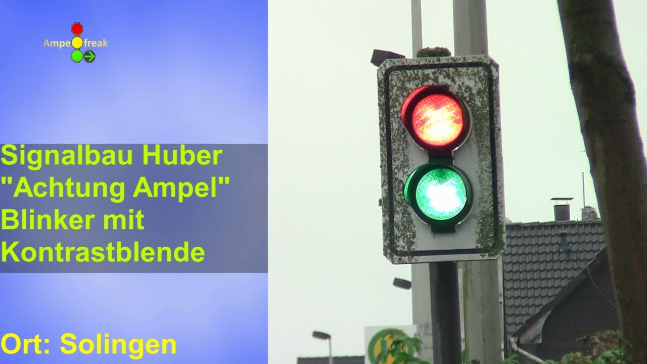 Signalbau Huber Vorsignal mit Grünlicht und Kontrastblende