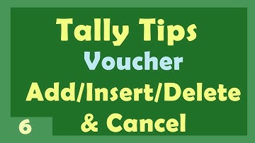 Add/Insert/Duplicate/Cancel voucher in Tally ERP 9 | Tally tutorial by Manoj Sir