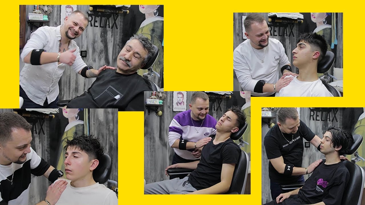Clients Fall Asleep During Massage | Barber Anil Cakmak Wakes Them Up Compilation