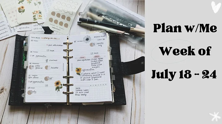 PLAN WITH ME | WEEK OF JULY 18 -24, 2022 | PERSONAL RING PLANNER