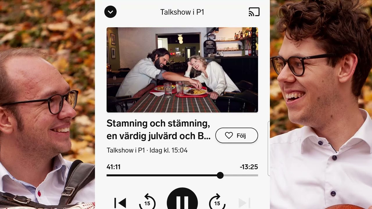 Glimmande nymf - William Sundman Sääf & Duo Visklang, LIVE i P1 Talkshow & intervju. 22 december -25