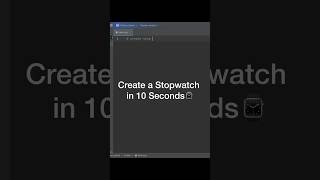 Create a Stopwatch in 10 Seconds ⏱️#python #shorts