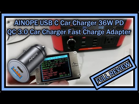 AINOPE USB C Car Charger 36W PD&QC 3.0 [Super Mini] AV843 / S1 FULL REVIEW