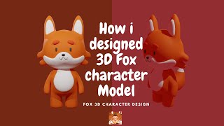 HOW I DESIGNED 3D FOX CHARACTER MODELLING| BLENDER TUTORIAL|3D FOX MODELLING #animation #3dmodeling