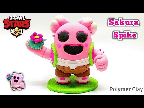 Sakura Spike Brawl Stars Polymer Clay Tutorial Youtube - brawl stars brawlers do dolly