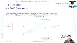 CSEC Maths - January 2023 Solutions (Terry David)