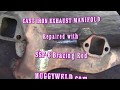 Cast iron exhaust manifold crackhole brazed with muggy weld ssf6 56 silver solder rods and torch