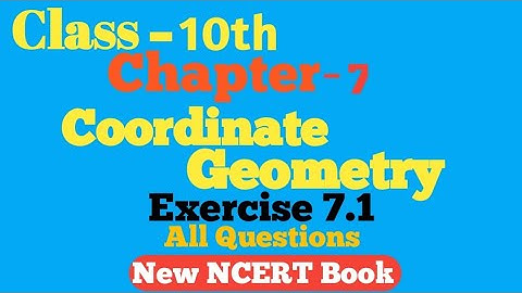 Class 10 Maths Chapter 7 | Coordinate Geometry | Exercise 7.1 Solutions 
