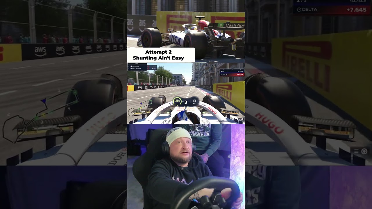 Неудачный поворот на трассе F1 25 Sim Racing в Азербайджане