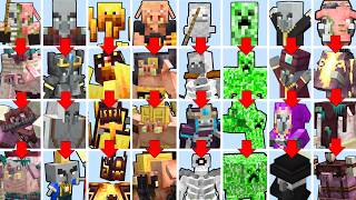 LAST MOB STANDING BUT THE MOBS EVOLVE INTO BOSSES | Minecraft Mob Battle