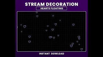 Animated Heart Particles Cartoon Stream Overlay for Twitch & Streamlabs